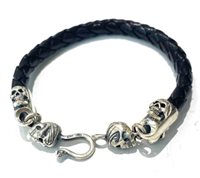 Bracciale Manuel Bozzi Uomo in Argento BRACCIALE UOMO_CORDA_TESCHI - BRACCIALE UOMO_CORDA_TESCHI